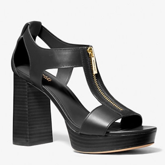 Michael Kors | Berkley Leather Block-Heel Sandal - Picture 1 of 3